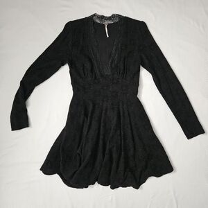Free Peolple Black Lace Mini Dress